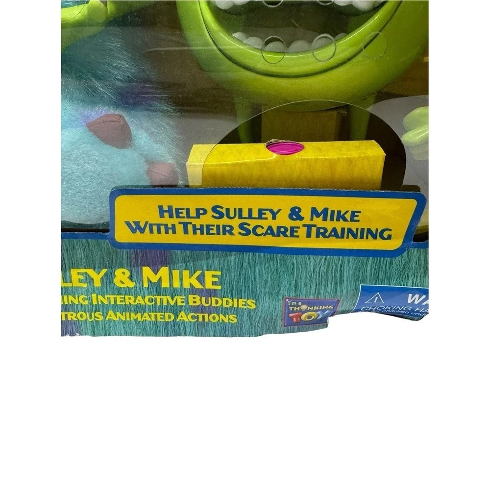 Vintage 2001 Monsters Inc Mike & Sulley Scare Training Interactive Dolls Disney